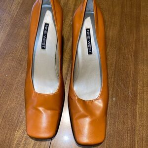 Nine West Orange Heels Sophisticated Style